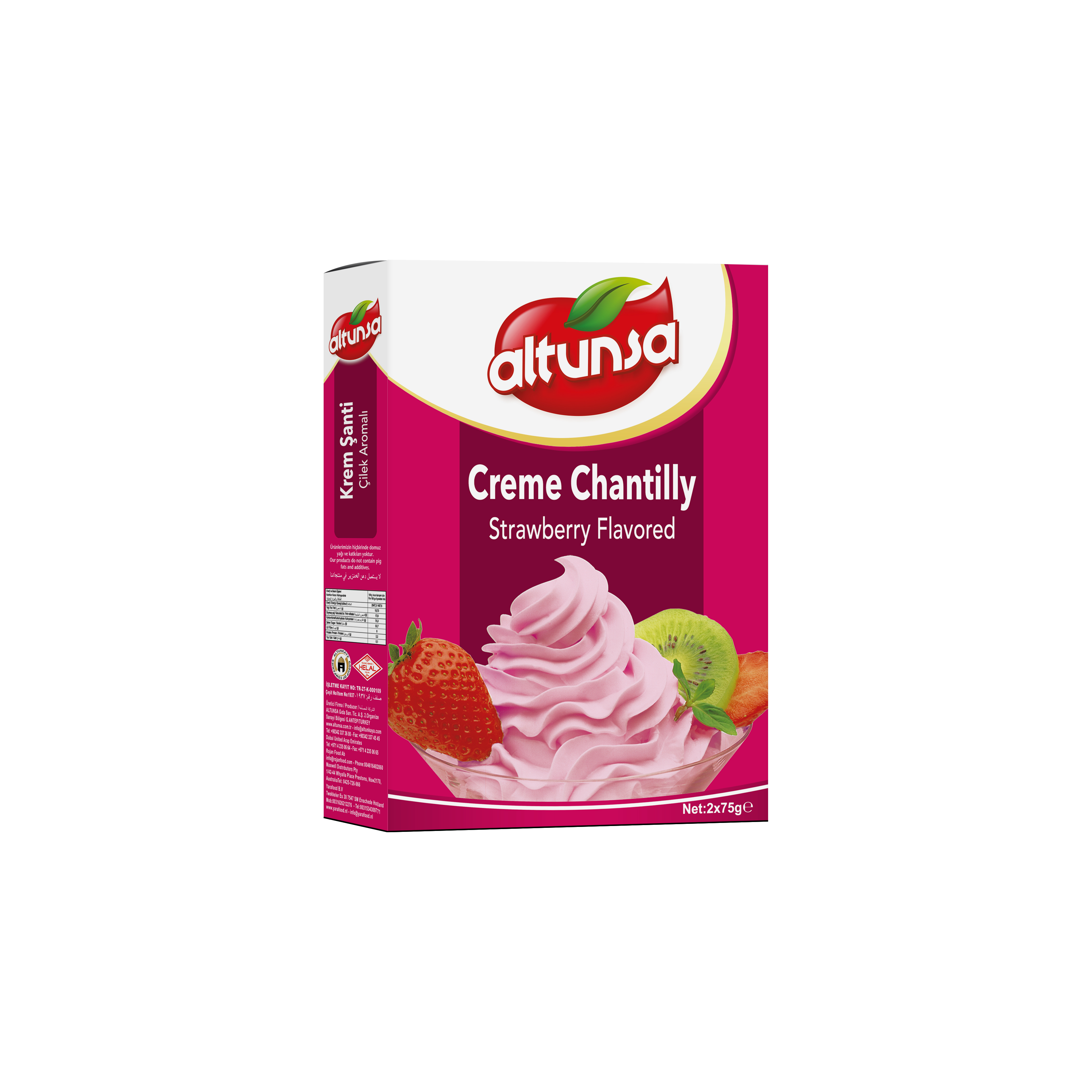Altunsa Gräddpulver Jordgubb 150 G x 12